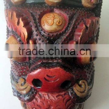 Dragon Mask Wall Hanging Decor Handmade in Nepal