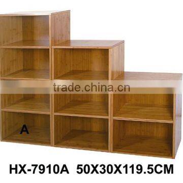 Small Portable Living Room Bookcase Modern Bamboo Book Shelf photo-2