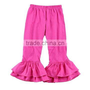 Children's Little Girls Super Cute Pants Ruffle Layering Soft Cotton Flare Pants Custom