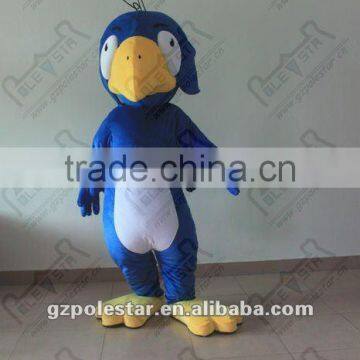 yellow beak blue eagle mascot costume white belly