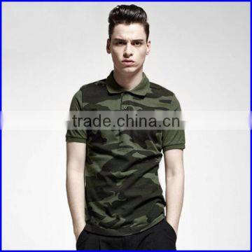 Fashion Design Color Combination Polo t Shirt Two Color Camouflage Polo Shirt for Men