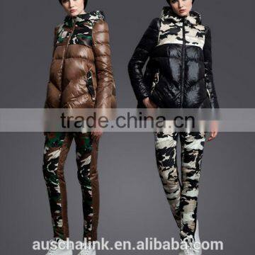 European Style Women Camo Down Filled Winter Keep Warm Pants photo-6