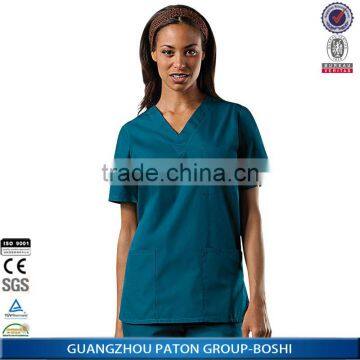 Wholesale 100% Cotton Medical Short Sleeve Unisex Green Surgical Gown