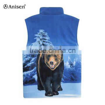 Cheap Clothing Wholesale Warm Casual Animal Printed Men Vest photo-2