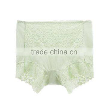 Custom Light Green 95% Cotton 5% Spandex with Lace Sexy Fancy Woman Underwear