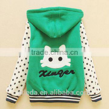 Girls Fashion Design Printed Thicken Zipper Sweatshirts photo-5