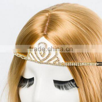 gold crown hair ornaments wholesale luxury pageant crowns for sale young ladies' fancy hair clips