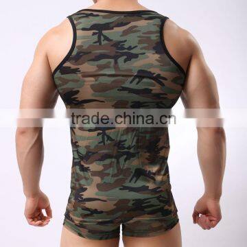 Latest Summer Camouflage Sport Wear Vest Mens Training Inner Waistcoat Vest photo-4