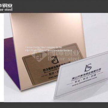 Beautiful 304 Mirror Bronze Color Stainless Steel Sheet photo-4