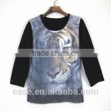 tiger print fashion design men sweater