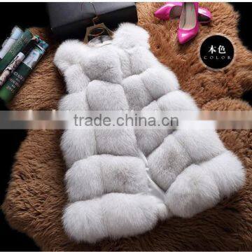 CN-R-14 New Winter Fashion Women Real Fox Fur Vest