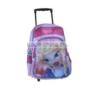 2014 New Arrival Girl's Cartoon Trolley School Bag