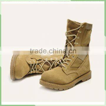 2016 Best Selling Comfortable Yellow Sand Leather Military Boot Tactical Boots photo-4