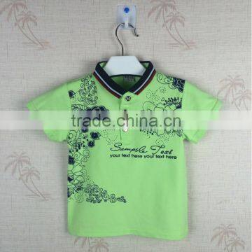 custom wholesale cotton design men Polo shirt printed t shirt for kids boys