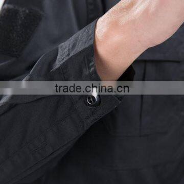 2016 Juqian Custom High Quality Black Workwear Military Security Guard Uniform for Sale photo-6