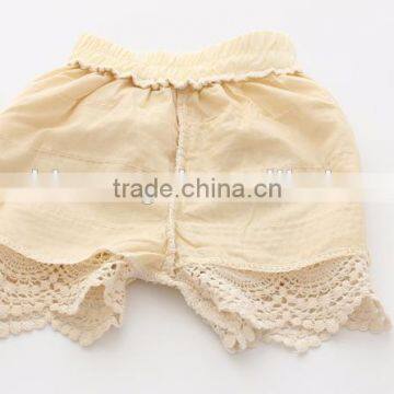 New Arrival Layered Knitted Beige Color Girls Ruffle Shorts photo-2