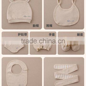 9 in 1 Set 100% Organic Cotton Baby Infant Clothing Set OEM Wholesale Newborn Baby Shower Gift photo-4