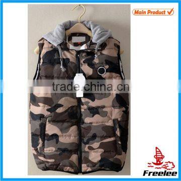 2015 Women Camo Hoodies Vest, Winter Outer Wear