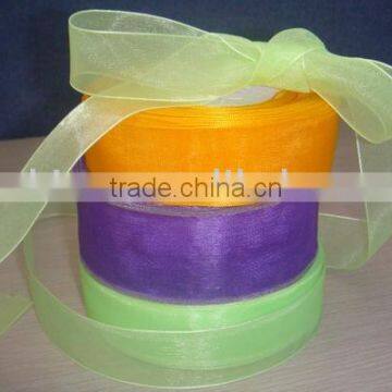 colorful organza ribbons