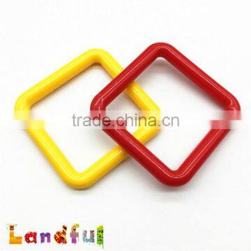 50mm EN71 Standard Square Shape Baby Toy Plastic Teething Ring photo-4