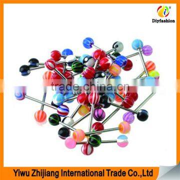 Hot Print Uv Acrylic Barbell Tongue Ring Piercing Body Jewelry Manufacturer