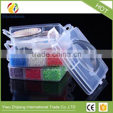 Perler Beads 9000pcs Box Set of 5mm Hama Beads Fuse Beads With 6 Pegboard and 6Iron Paper and 3 Tweezers Jigsaw Puzzle Toys photo-2