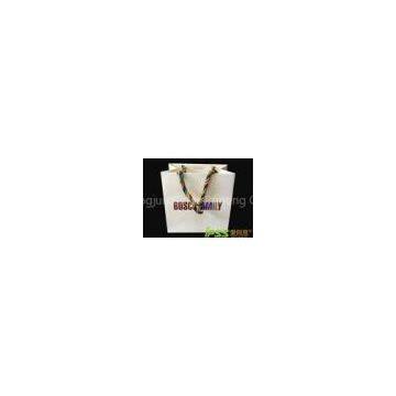 Personalized Paper Bags Printing, Hot Stamping Glossy Art Kraft Paper With Cotton Rope