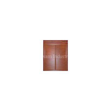 Wooden Sliding Louvered Closet Doors, Bedroom Plate Aluminum Sliding Door For Wardrobe