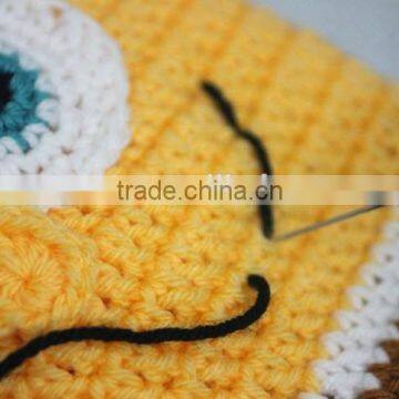 Knitted Crochet Square Spongebob Baby Hat photo-3
