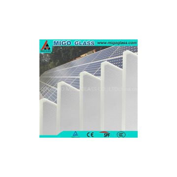 Toughened solar panel glass with GB15763.2-2005/ISO 9050/UL1703/EN12150/RoHS inspection