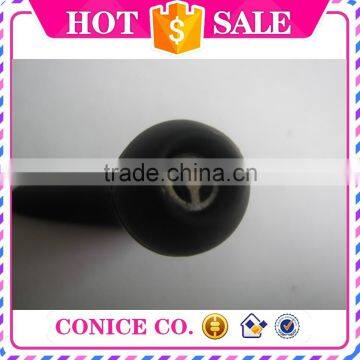 2015 Trendy Classical Black Metal Plug Stereo Earphone With Mic for Wholesale photo-2