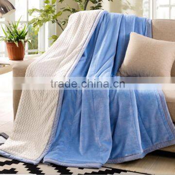 Most popular models solid thick flannel fleece blanket