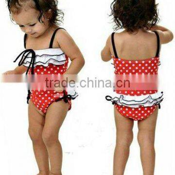 Baby Girls Red White Spot Bikini Baby Swimwear - Kids' Bathing Suit Girls Swimwear Girl SwimSuit