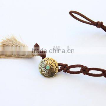 Knitted Bracelet Hand Woven Tassel Pendant Fashion Jewelry