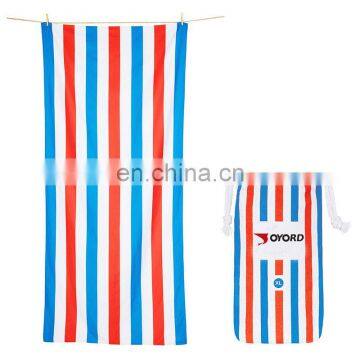 Wholesale sublimation Custom design Printed Microfiber Beach Sports Towel With Logo