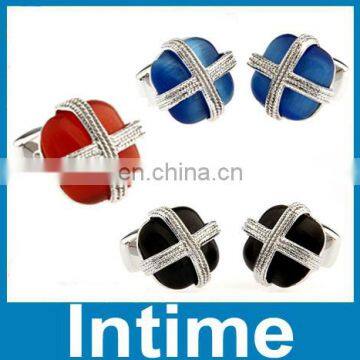 2014 wholesale cheap fashion jewelry cats eye cufflinks china supplier