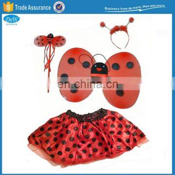 Kids Ladybug Wings Tutu Set Costume for Party Dressup