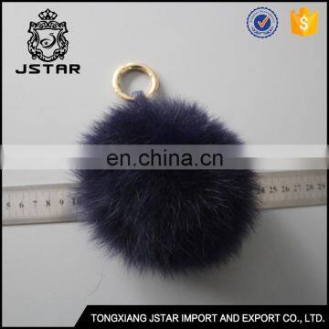 Fluffy Fur Ball Bag Parts Fox Fur Pom Pom Keychain