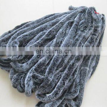 Factory wholesale fur accessories real rex rabbit fur strips