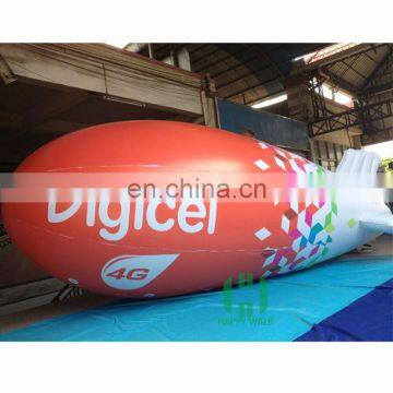 Orange Airship Shaped Cheap Inflatable Helium Balloon Advertising Airplane Balloon with Logo