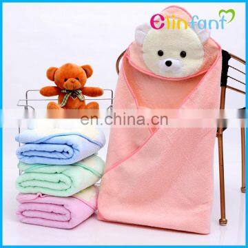 Elinfant 100% cotton lovely bear baby hooded bath towel wholesale