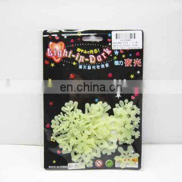 funny design luminous snowflake sticker glow in the dark party supplies for sale