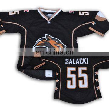 Black #55 fashion customized training hockey jersey provide custom class uniforms design any logo