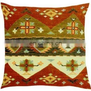 100% Cotton India Handmade Wholesale Hotel Kilim Chair Cushion Cover Throw Home Decor Pillow Cover Ethnic Personalized Cushion