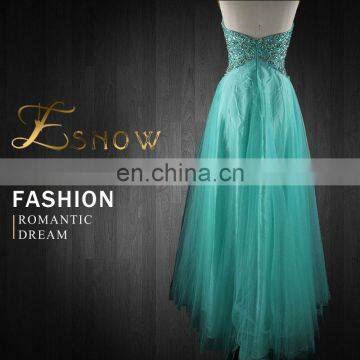 2016 Wholesale Popular Sweetheart Beaded Tull Net Evening Dress for Ladies photo-3