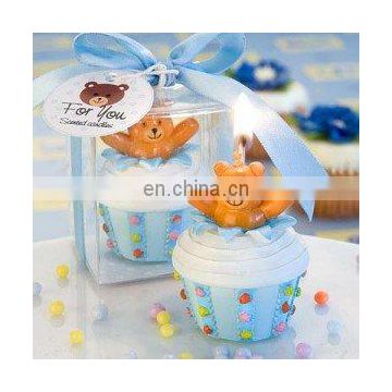 Teddy Bear-inspired Delectable Blue Cupcake Candles