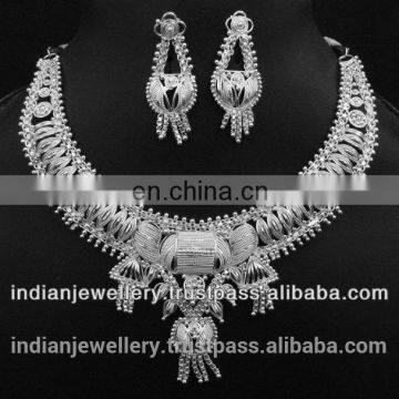 silver plated brass jewelry, rhodium plated jewellery, necklace, bangles manufacturer