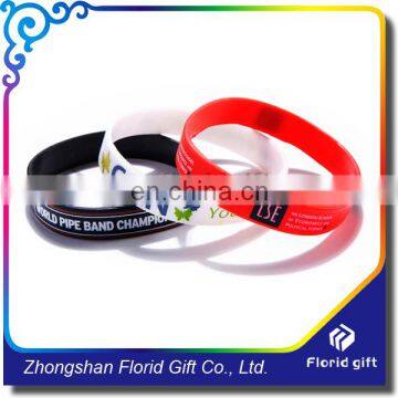 Wholesales custom design printing cheap name rubber band bracelet