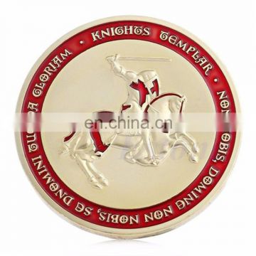 Wholesale custom logo soft enamel precious metal coin