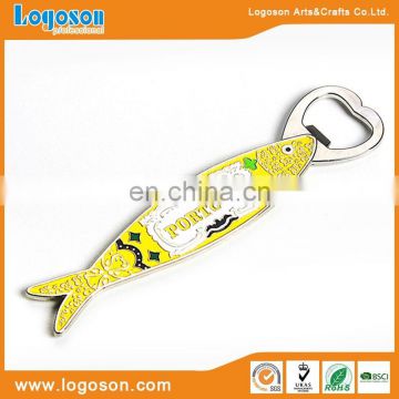 Promotional Portugal fish shape opener beer bottle opener with magnet